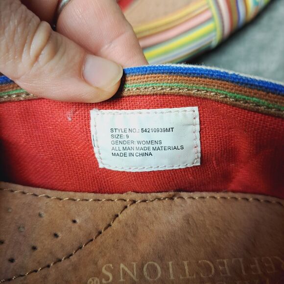 Natural Reflections Classic Slip On Loafers WOMENS SIZE 9 multicolored canvas - Picture 9 of 10